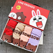 Hàn Quốc phiên bản hữu cơ bông hộp quà tặng phim hoạt hình dễ thương gấu nâu cô gái đồ lót tam giác tóm tắt