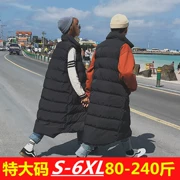 Cotton vest nữ mùa thu mùa đông kích thước lớn siêu kích thước lớn couple vest của phụ nữ áo dài nam cotton áo vest vest
