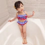 2018 trẻ em mới của đồ bơi chia cô gái bé sọc tua bikini hai mảnh triều Hàn Quốc áo tắm dài tay