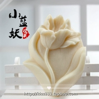 B1553diy Creative Lily Handmade Hương thơm Xà phòng Mềm Silicone Silicone Khuôn Khuôn Sôcôla Fondant Pudding Nhựa khuôn bánh flan