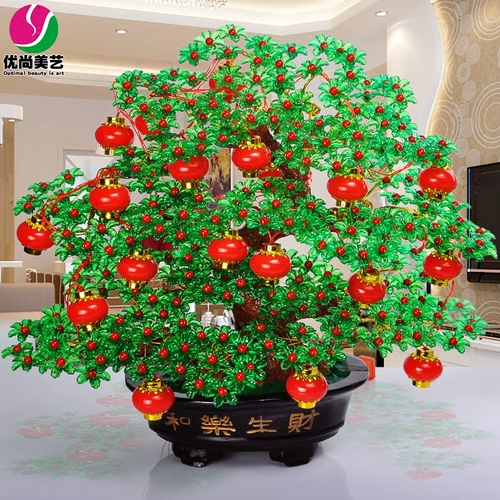 Декор ручной работы с бусинами для гостиной, набор материалов, DIY, на удачу, домашний декор