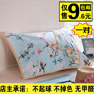 Bông vải in gối khăn cũ thô vải gối khăn chính hãng dày lên để tăng duy nhất 50 * 80 cặp đặc biệt