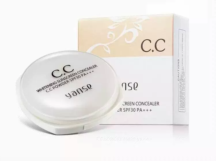 Yanse CC Cream Powder Set Makeup Che Khuyết Điểm Làm Đẹp Lâu Dài Làm Sáng Vô Hình Lỗ Chân Lông Tốt Không Thấm Nước Trang Điểm Khỏa Thân Hàng Ngày Đám Cưới - Bột nén