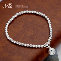 Vòng chân bạc 990 bạc nữ nguyên chất bạc sterling thời trang ngọt ngào Hàn Quốc đơn giản chuông hạt ban đầu trang sức bạc vòng đeo chân