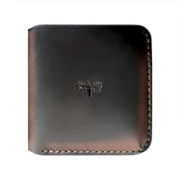 Mỹ nhập khẩu Moose handmade da tính năng bền ví ví vuông ví cầm tay bộ thẻ ví coach