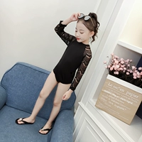 Chính thức các cô gái Balla Ballad chính thức 2018 hè mới Đồ bơi trẻ em Hàn Quốc khâu ren rỗng lưng quần áo sành điệu cho be gái