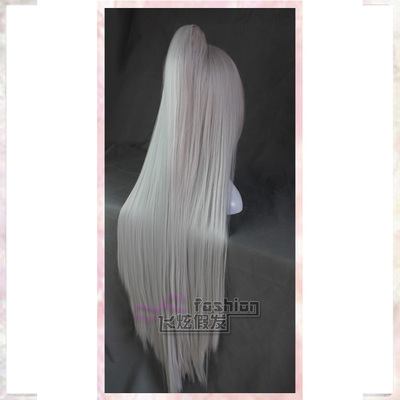 taobao agent Feixuan | Jianwang 3 costume COS wigs of ancient style Killing pills, king, fake silver white long straight hair