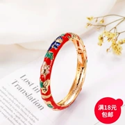 Cloisonne vòng đeo tay đích thực Bắc Kinh hàng hóa cũ tòa đích thực trẻ em mô hình Công Chúa cô gái vòng tay học sinh thời trang