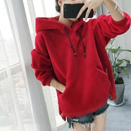 2018 mới của Hàn Quốc cừu cắt fur coat nữ loose silhouette len áo len trùm đầu trùm đầu truy cập mùa khuyến mãi khoác lông cừu