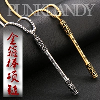 Золотая трость, мужское ожерелье, подвеска для влюбленных из нержавеющей стали, цепочка до ключиц, аксессуар, в корейском стиле, подарок на день рождения