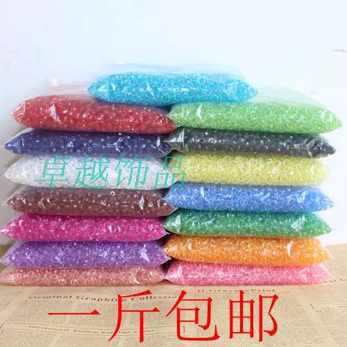 Браслет из бисера ручной работы, прозрачные бусины, прозрачное акриловое пластиковое колесо, 8mm