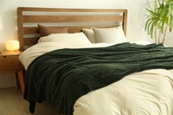 Phong cách nhật bản gió chăn sofa chăn không tĩnh giải trí chăn chăn lưới flannel chăn nhà chăn màu xanh đậm