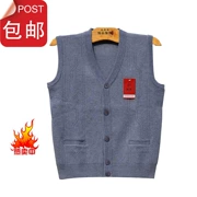 2016 mùa thu và mùa đông nam cashmere vest ấm áo len nam vest áo len đan len vest trung niên vest