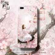 cây anh đào đáng yêu cô gái xinh đẹp iphone6s p10 văn học Huawei S7 OPPO Samsung điện thoại di động vận chuyển vỏ - Phụ kiện điện thoại di động