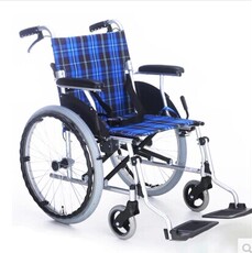 Костыли/инвалидной коляски 互邦轮椅 hbl33轮椅 轻便折叠 铝合金车载旅游小轮椅代步车