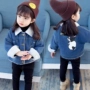 Quần áo thu đông cho bé gái cộng với áo khoác nhung nhung 2018 mới 1-5 tuổi cho bé áo khoác da cừu dày 3 mùa đông thủy triều áo trẻ em