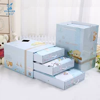 Bộ quần áo cotton cho bé sơ sinh mùa thu và mùa đông Bộ quần áo sơ sinh cho bé cung cấp đầy đủ dịch vụ 615 hộp quà tặng đầy tháng cho bé