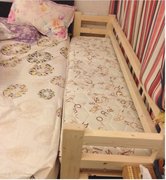 Bảng điều chỉnh cấu trúc khung đơn giản đơn giản hiện đại giường cũi thông giường rắn gỗ rắn thông giường trẻ em giường mở rộng