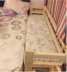 Bảng điều chỉnh cấu trúc khung đơn giản đơn giản hiện đại giường cũi thông giường rắn gỗ rắn thông giường trẻ em giường mở rộng Giường