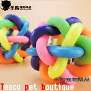 Teddy Golden Retriever Ball Dog Cat Toy Cao su Molar Dệt bóng Thú cưng cắn Sound Ball Bell Ball