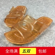 Maoming gân trắng kéo dày dưới chống mòn chống trượt không mùi bàn chân thạch trung niên màu trong suốt một đôi dép nam