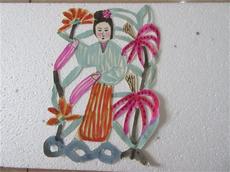 Резьба из бумаги 民国民俗纯手工绘画大号花卉人物老剪纸艺术包老怀旧剪纸收藏6