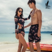 Cặp vợ chồng phù hợp với áo tắm nữ bảo thủ Xiêm mỏng che bụng kỳ nghỉ tuần trăng mật mùa xuân nóng bỏng đồ bơi bãi biển - Vài đồ bơi