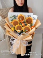 Большой/5 подсолнечный крюк/сдвоенный желтый +прозрачный большой подарочный пакет светодиод