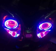 Jialing Horizon Road Race Golden Eagle Jin Jie JD150-31 ống kính đèn pha xenon đèn thiên thần lắp ráp mắt quỷ - Đèn HID xe máy