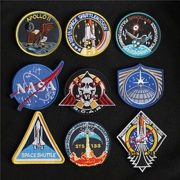 Thêu Velcro Sticker Không Gian Cơ Quan của Chiếc Áo Khoác Armband Discovery Tàu Con Thoi Thêu Sticker NASA Vải