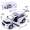 Shenghui Toyota Prado xe cảnh sát mô phỏng đồ chơi xe hợp kim mô hình kéo lại âm thanh và ánh sáng mở cửa đồ chơi xe off-road - Chế độ tĩnh