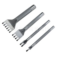 Зубило 厂家直销平斩一字斩皮绳编织斩手工手缝牛皮革皮艺皮雕菱斩四款