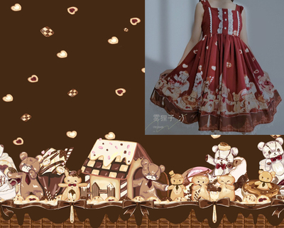 taobao agent Genuine dress, multicoloured cloth, Lolita style, flowered, children's clothing