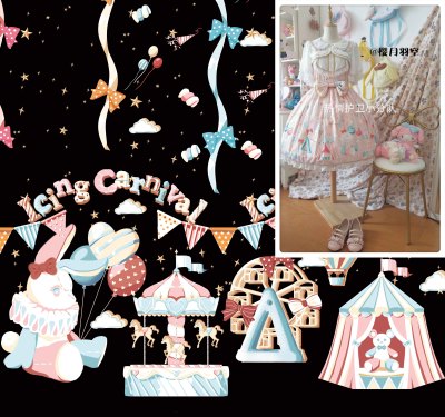 taobao agent Genuine carnival, multicoloured bag, cloth, handmade, Lolita style, children's clothing