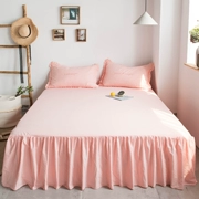 Bông rửa giường cotton trải giường bao phủ bụi phủ giường bụi bông Hàn Quốc trượt có thể được cố định tấm - Váy Petti