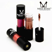 MISS ROSE Sparkling metallic lip gloss Lip glaze Không thấm nước chống dính Cốc son môi dạng lỏng Châu Âu và Mỹ - Son bóng / Liquid Rouge