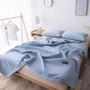 Châu âu và Hoa Kỳ cotton handmade hoa quilting là ba bộ của mở rộng giường bìa màu rắn mùa thu chần trải giường đa kích thước mỏng men ga giường đẹp