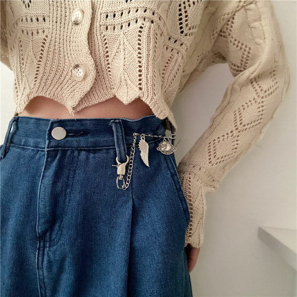 Цепь, штаны, корсет, булавка, ремень, в стиле панк