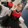 Chimiti Giải phóng mặt bằng màu đỏ Năm mới của trẻ em Váy Váy Công chúa Váy Cô gái Váy Tank Dress váy trẻ em 11 tuổi