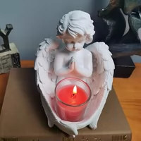 Ангельская свеча чашка воскренная свеча свеча смола на рабочем столе хрустальный шарик держатель для хранения алтаря Алтарь
