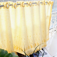 Скандинавская ткань, кофейная желтая штора