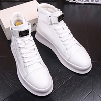 giày thể thao Mùa thu giày nam trắng giày cao nam phiên bản Hàn Quốc giày da đế dày màu trắng giày thường Giày cao cổ nam thời trang Anh giày thể thao giá rẻ