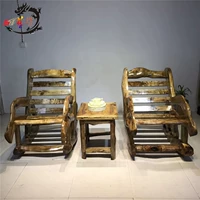Rễ khắc Taishi ghế bập bênh cây gốc rễ hình ghế gỗ - Các món ăn khao khát gốc 	bàn ghế gốc cây gỗ gù hương