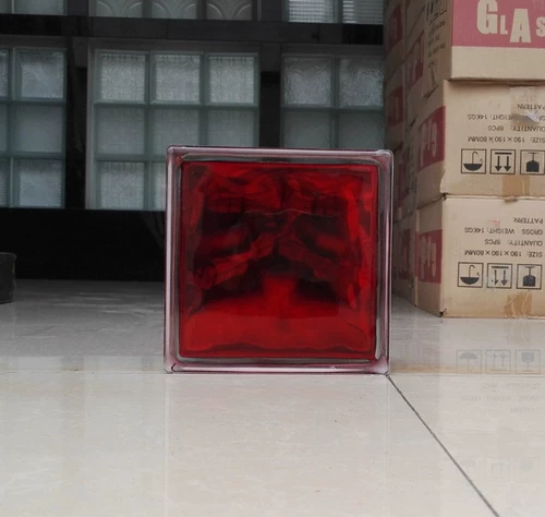 Jihengyuan стеклянная кирпичная стена, перегородка, гостиная, фоновая стена, стена для ванной комнаты, прямая продажа с фабрики, внутренний цвет, красный стеклянный кирпич