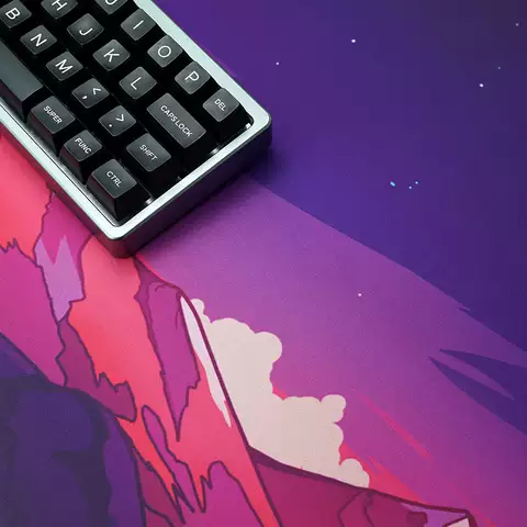 Purple Mountain Large Mousepad, Desk Mat (4mm, 900x400mm)