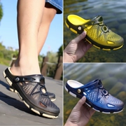 Lỗ giày của nam giới giày bãi biển không trượt mềm dưới 2018 mới dép giản dị mùa hè Bao Đầu xu hướng dép trong nhà