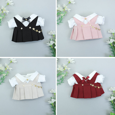 taobao agent Dress, cute set, hair accessory, cotton doll, clothing, 20cm, Birthday gift