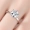 S925 sterling bạc mô phỏng nhẫn 1 carat kim cương sáu móng vuốt đơn zircon ngón tay nhẫn nữ Nhật Bản và Hàn Quốc mạng thiết kế thích hợp màu đỏ - Nhẫn nhẫn đeo ngón trỏ