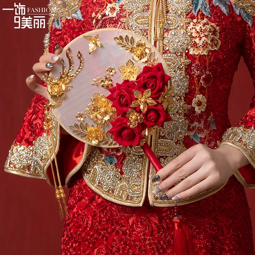 Классический вентилятор, аксессуар для невесты, китайский стиль, коллекция 2022
