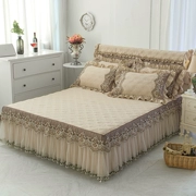 Phong cách châu Âu bông ren sợi giường váy mảnh duy nhất dày giường bao gồm giường bao gồm ren khăn trải giường Simmons bảo vệ bao gồm 1.8